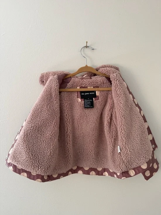 Toddler Lined Spring Raincoat Jacket Size 2T Me Jane Mini Pink Polka Dot EUC - Picture 6 of 10